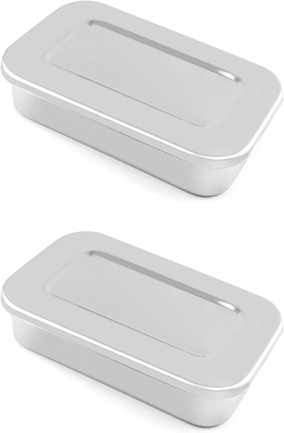 Stainless Steel Instrument Storage Tray 2 Pack with Lid 8 Inch Lab Organizer