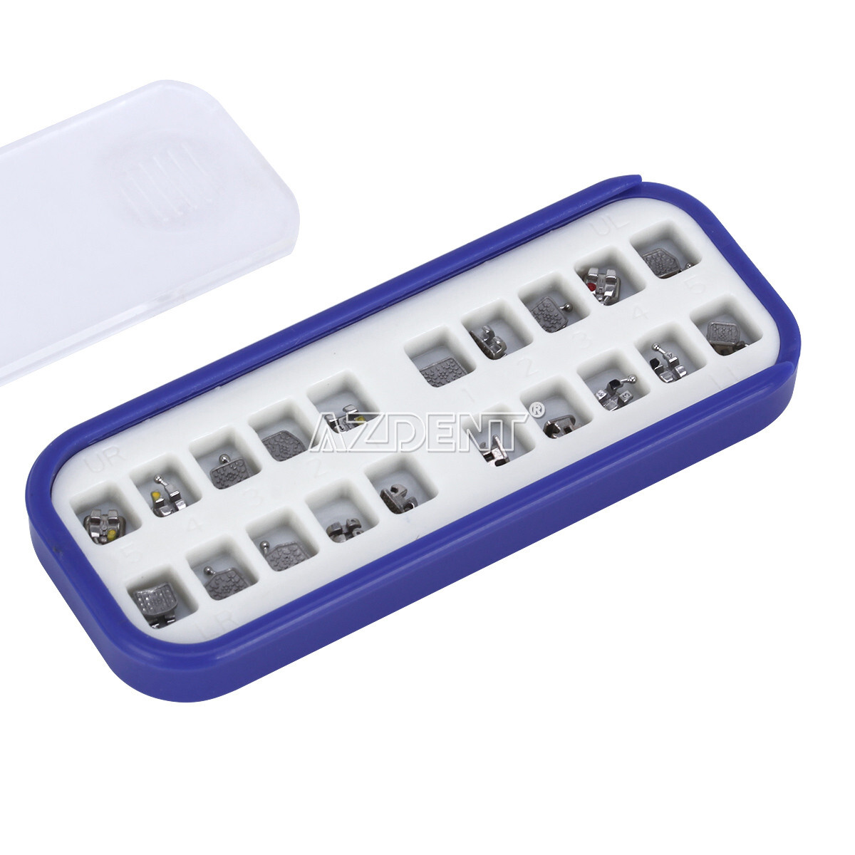 10X AZDENT ortodoncia brackets dental monobloque mini Roth 0.022 Ganchos 345 USA