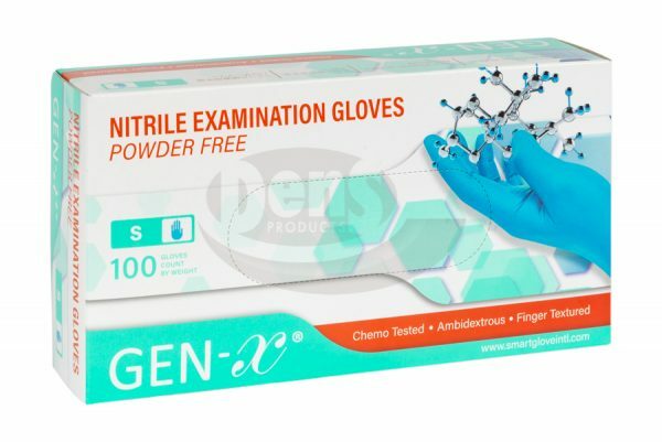 Gen-X Nitrile Examination Glove Powder Free, Size Small, 100 Gloves per box