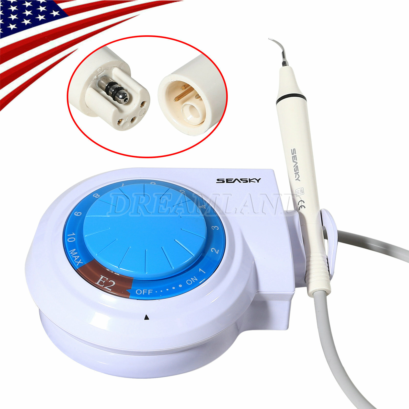 Dental Ultrasonic Scaler Oral Scaler Cleaning Tips Handpiece for EMS Cavitron E2