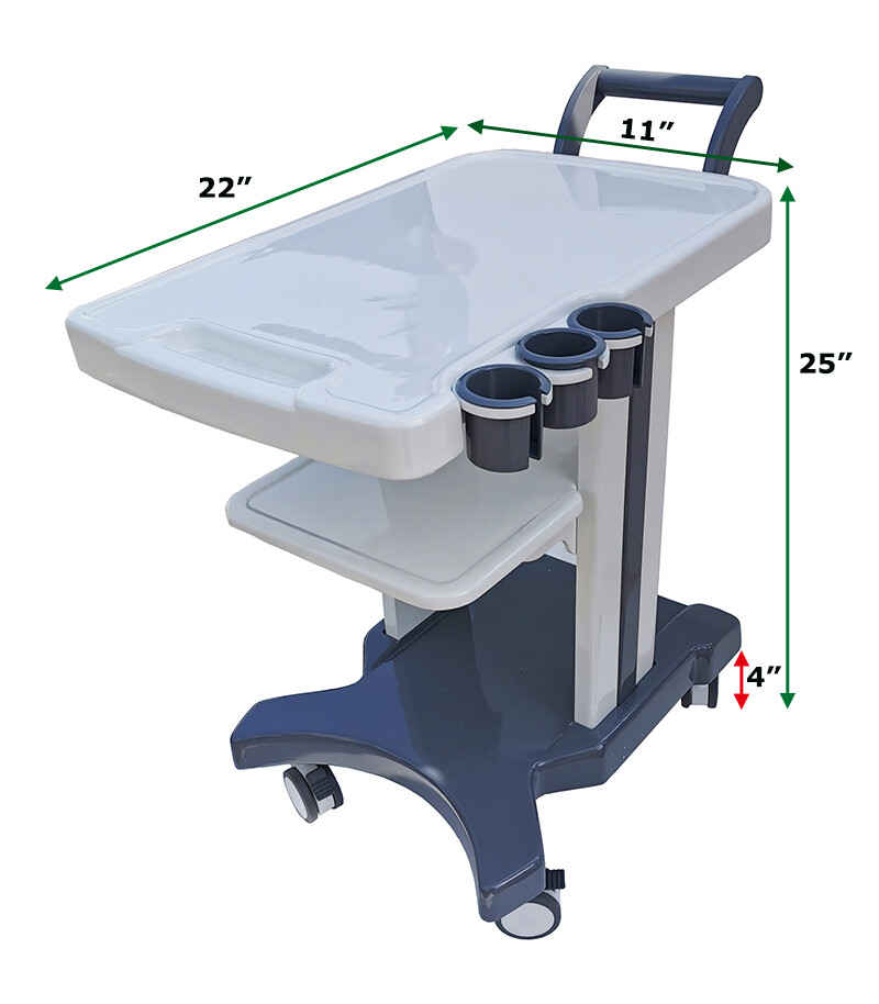 TECHTONGDA Mobile Trolley Cart with 4 Wheels and Handle for Portable Ultrasound