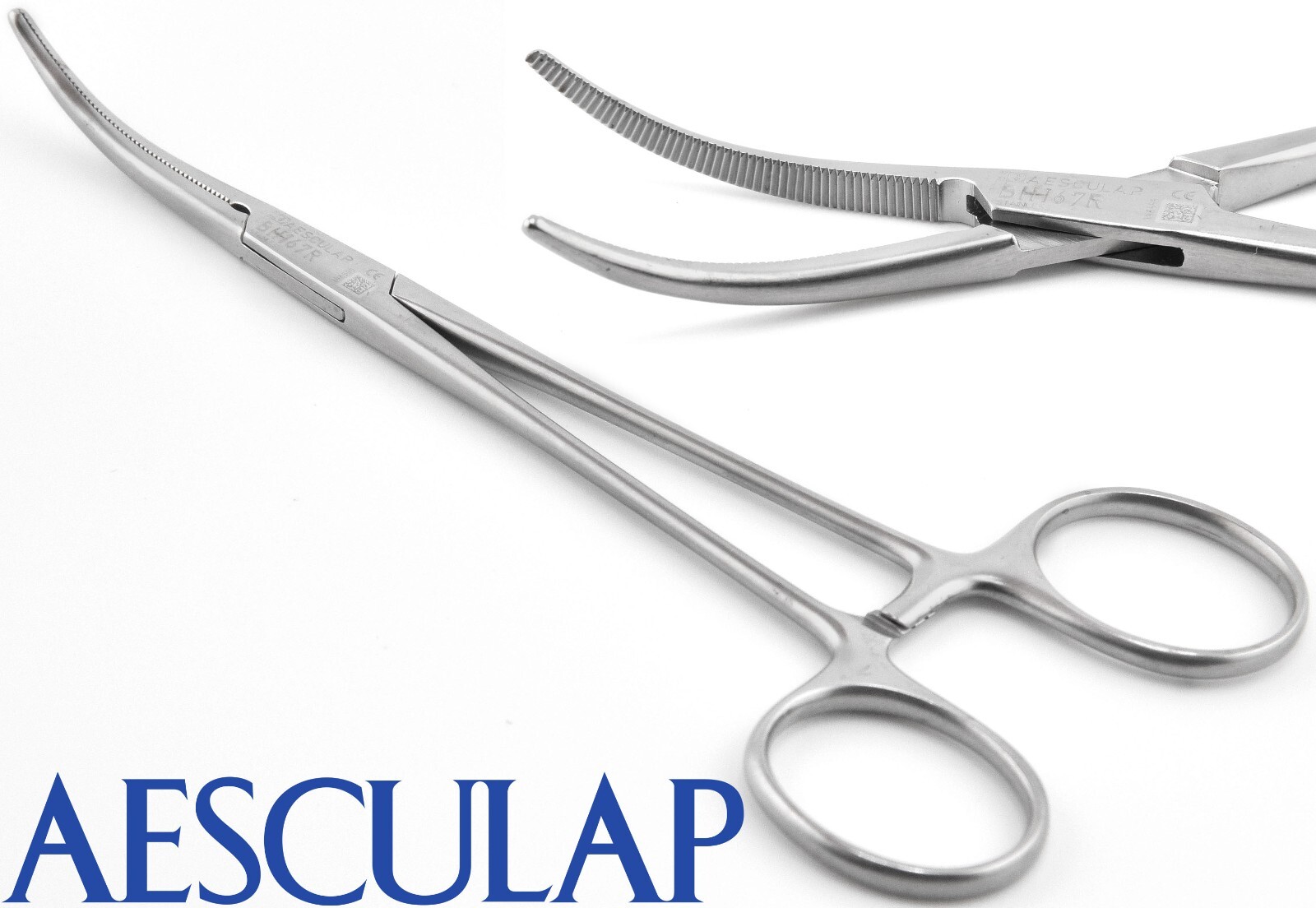 AESCULAP BH167R Hemostatic Crile Curved CVD Clamps Forceps Serrated Jaw 6.25″