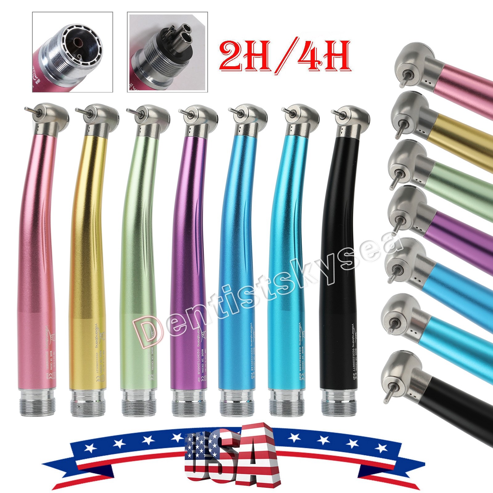 1-10Pcs NSK Style Dental High Speed Handpiece U3BM 4Hole/ Cartridge Turbine