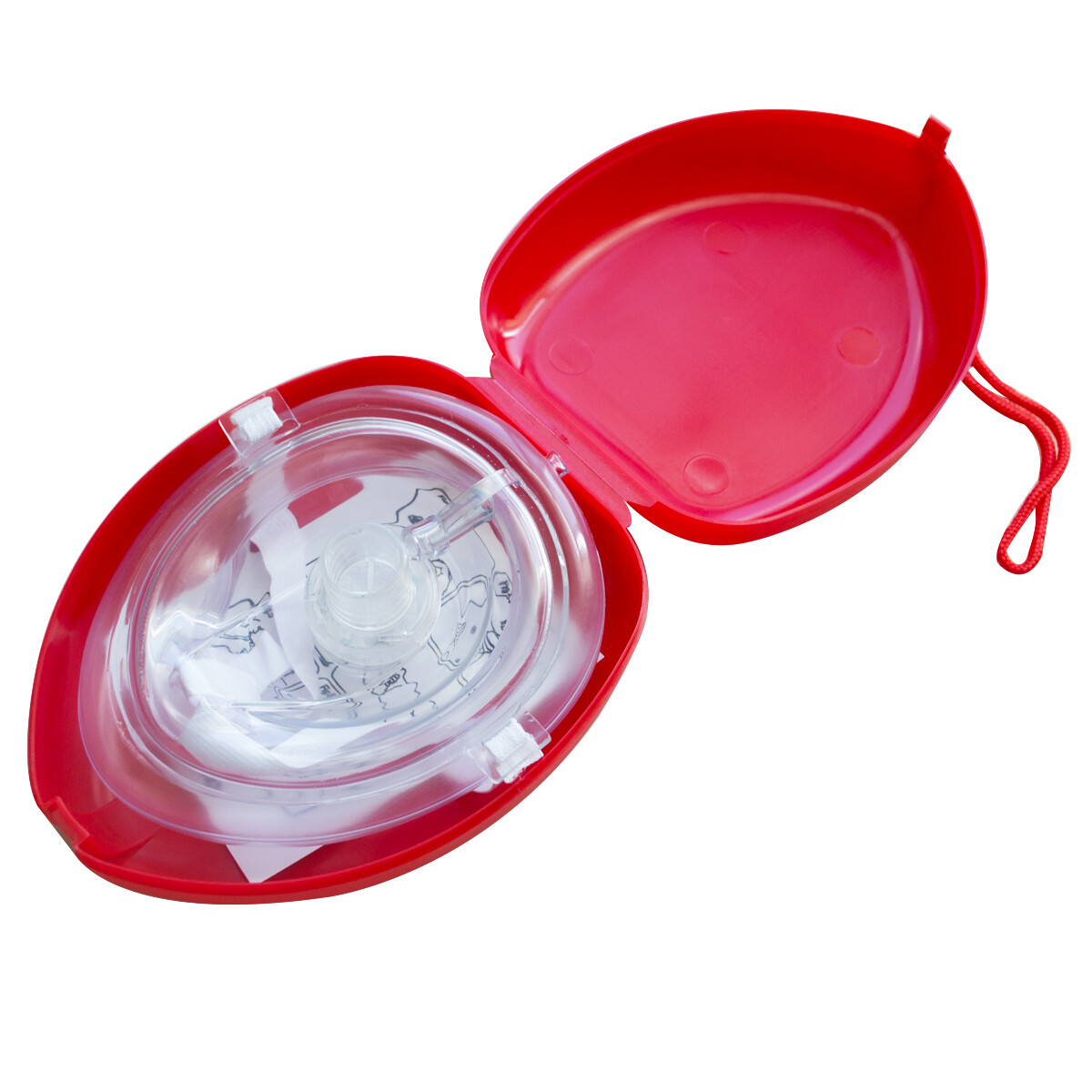 1 pcs Red Emergency CPR First AID shield one-way valve breathing mask CPR