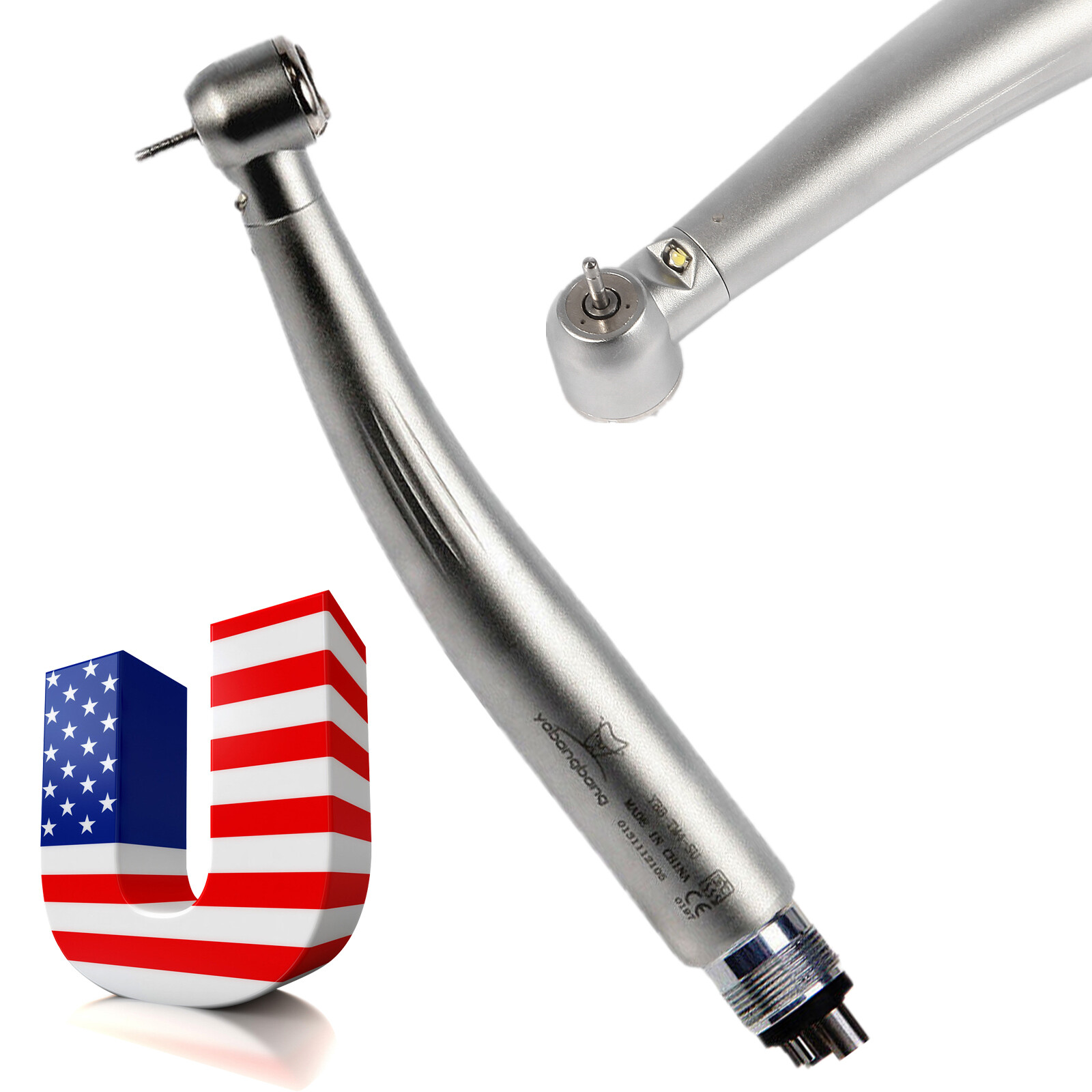 Yabangbang E-generator Dental LED Fiber Optic High Speed Handpiece 4 HOLES