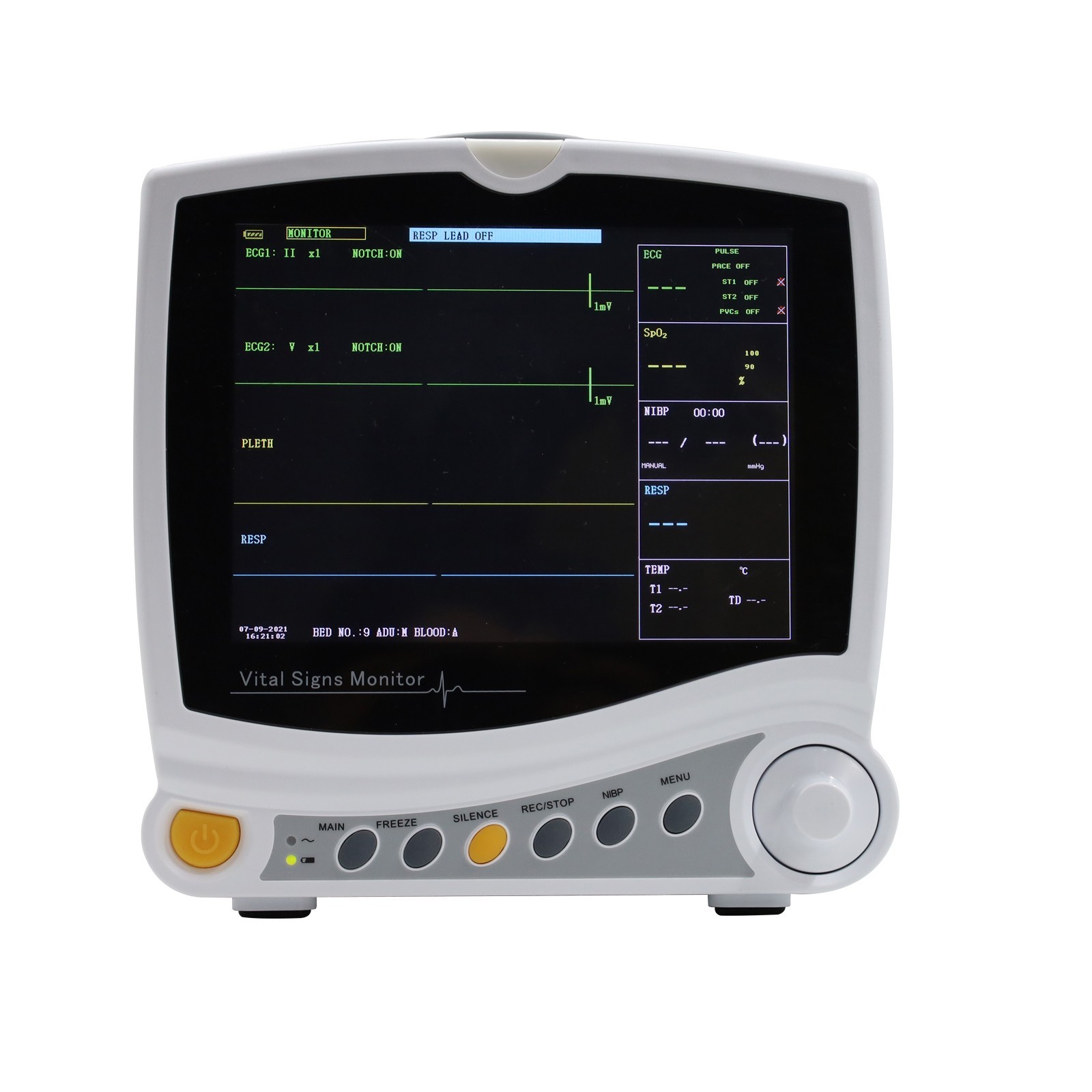 CO2 Patient Monitor Vital Signs Cardiac Machine Capnograph ICU CCU 7-parpameter