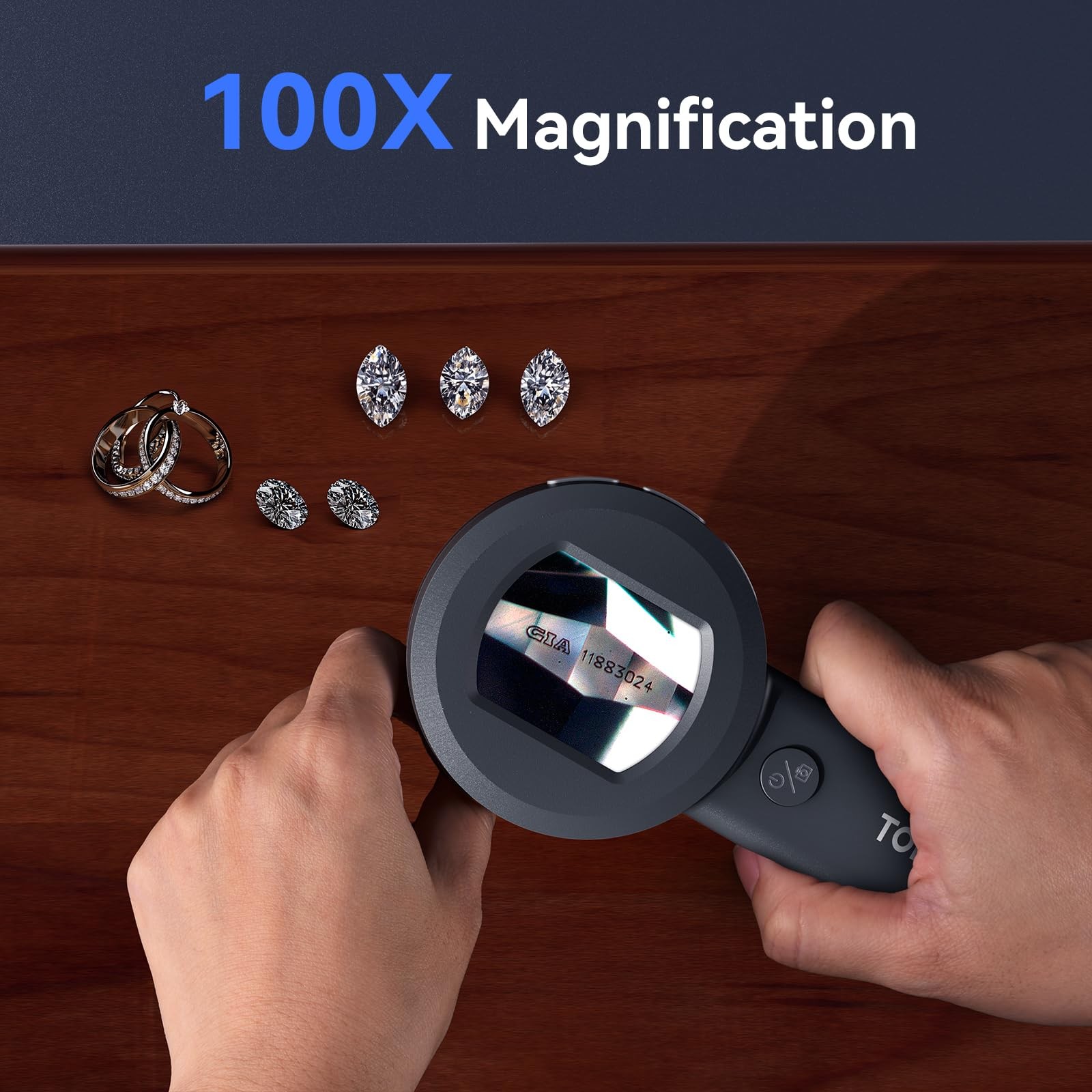 P10 Microscope for Adults Kids, Handheld Coin Magnifier with Light for Error …