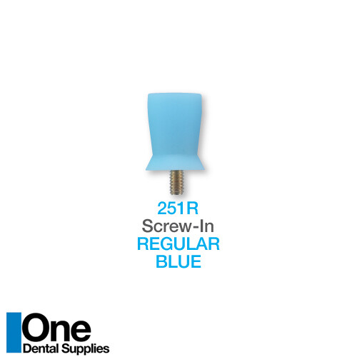 Dental Disposable Prophy Cups Screw 100 pcs Regular White/Blue
