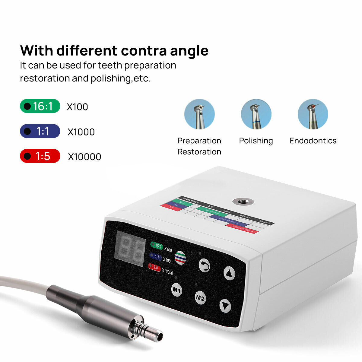 OLED 5 Light LED E-Generator Dental High Speed Fiber Optic Handpiece 2/4Hole B/M
