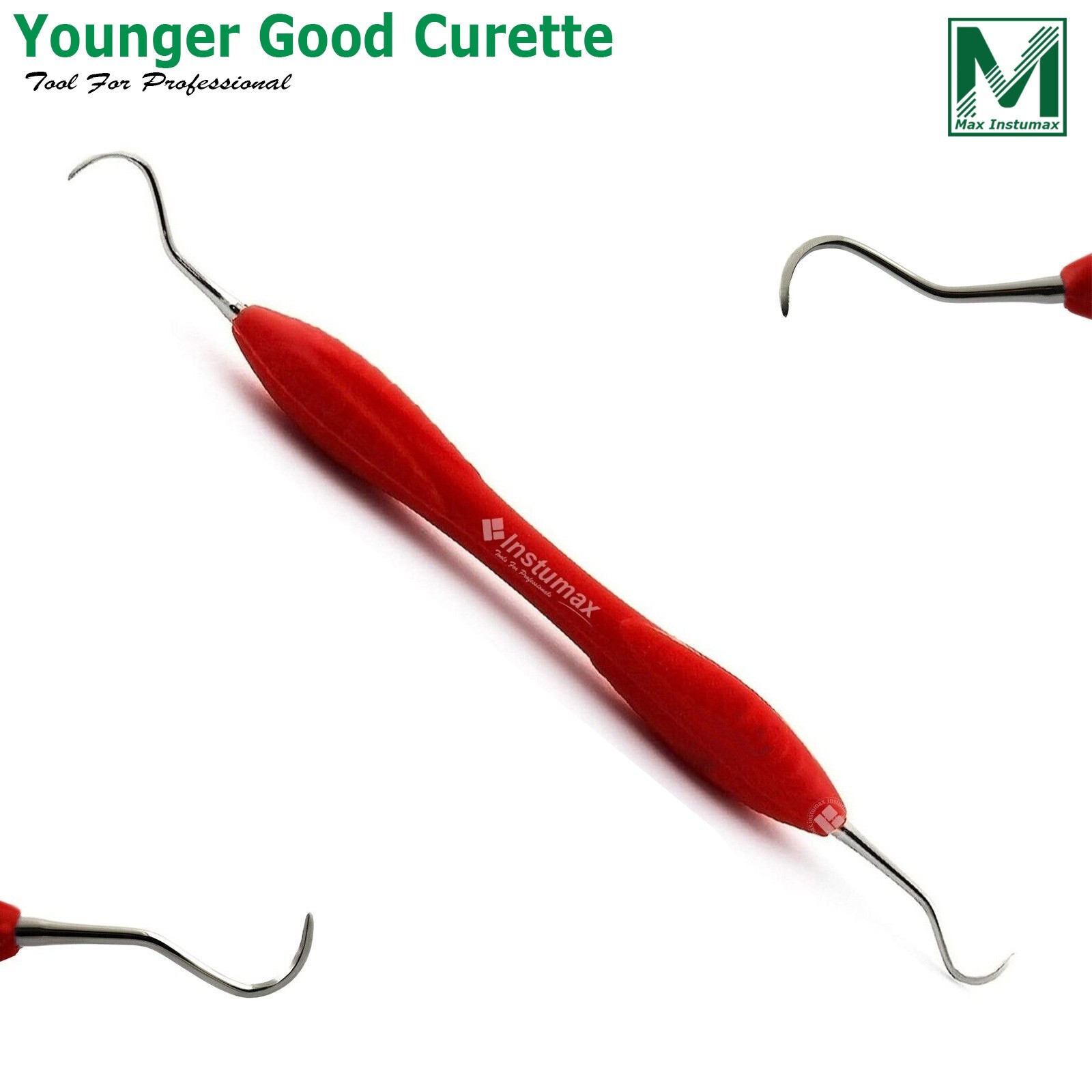 Younger-Good Curette Dentist Hand Scalers Dental Tartar Scraper Silicone Handle
