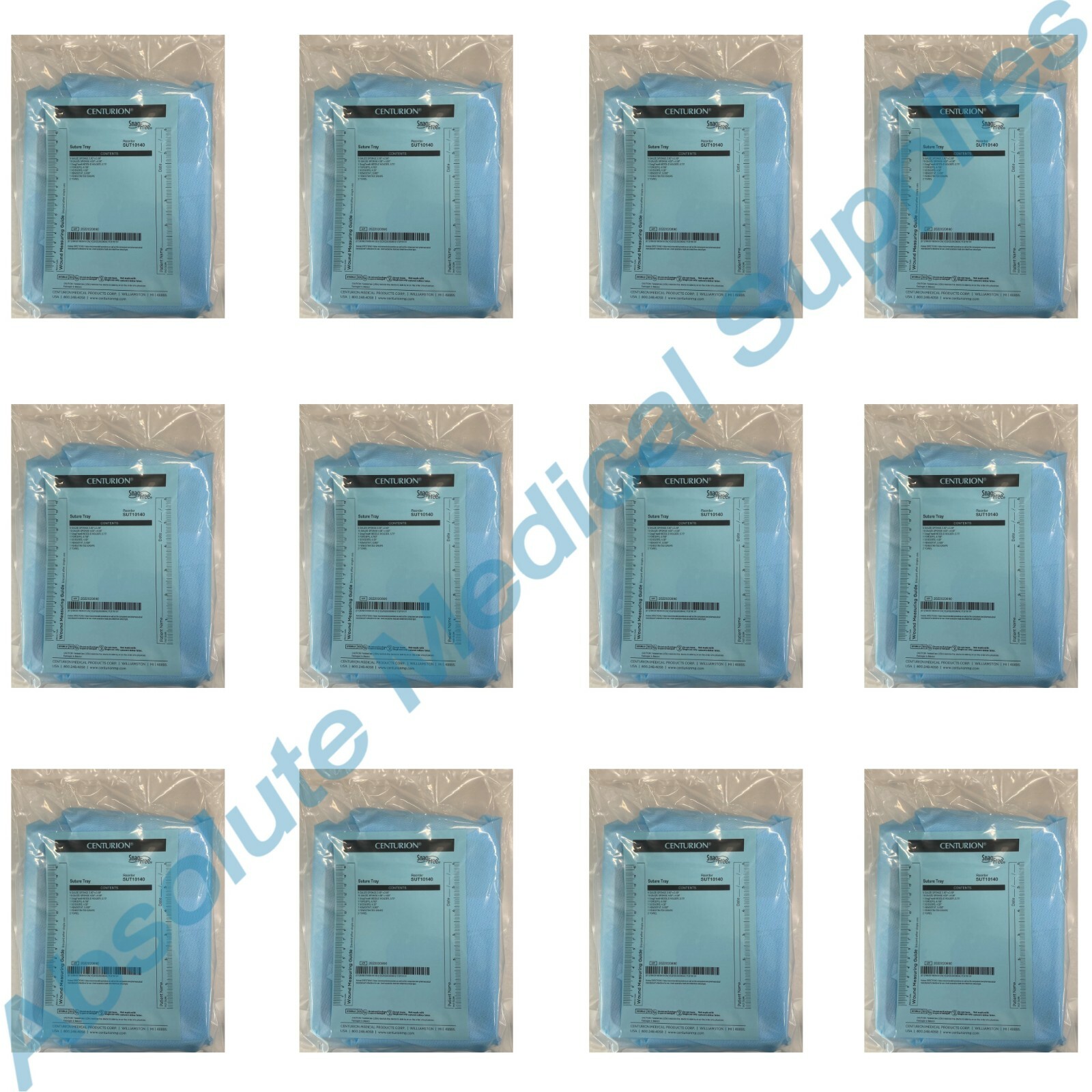 *12-Pack* Medline Centurion Suture Tray Sterile SUT10140