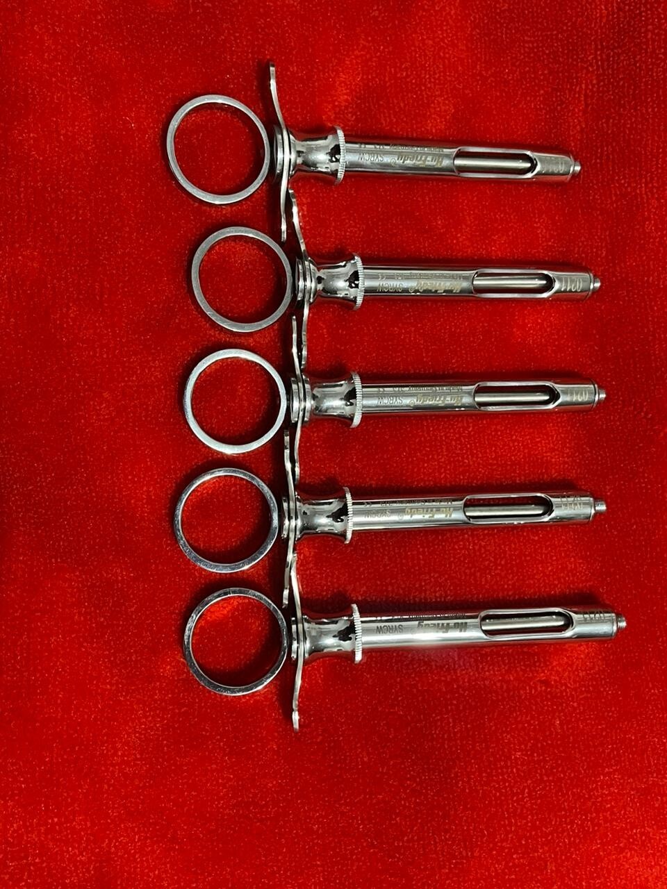 LOT OF 5 Hu-Friedy CW Dental Anesthetic Aspirating 1.8ml Syringe SYRCW