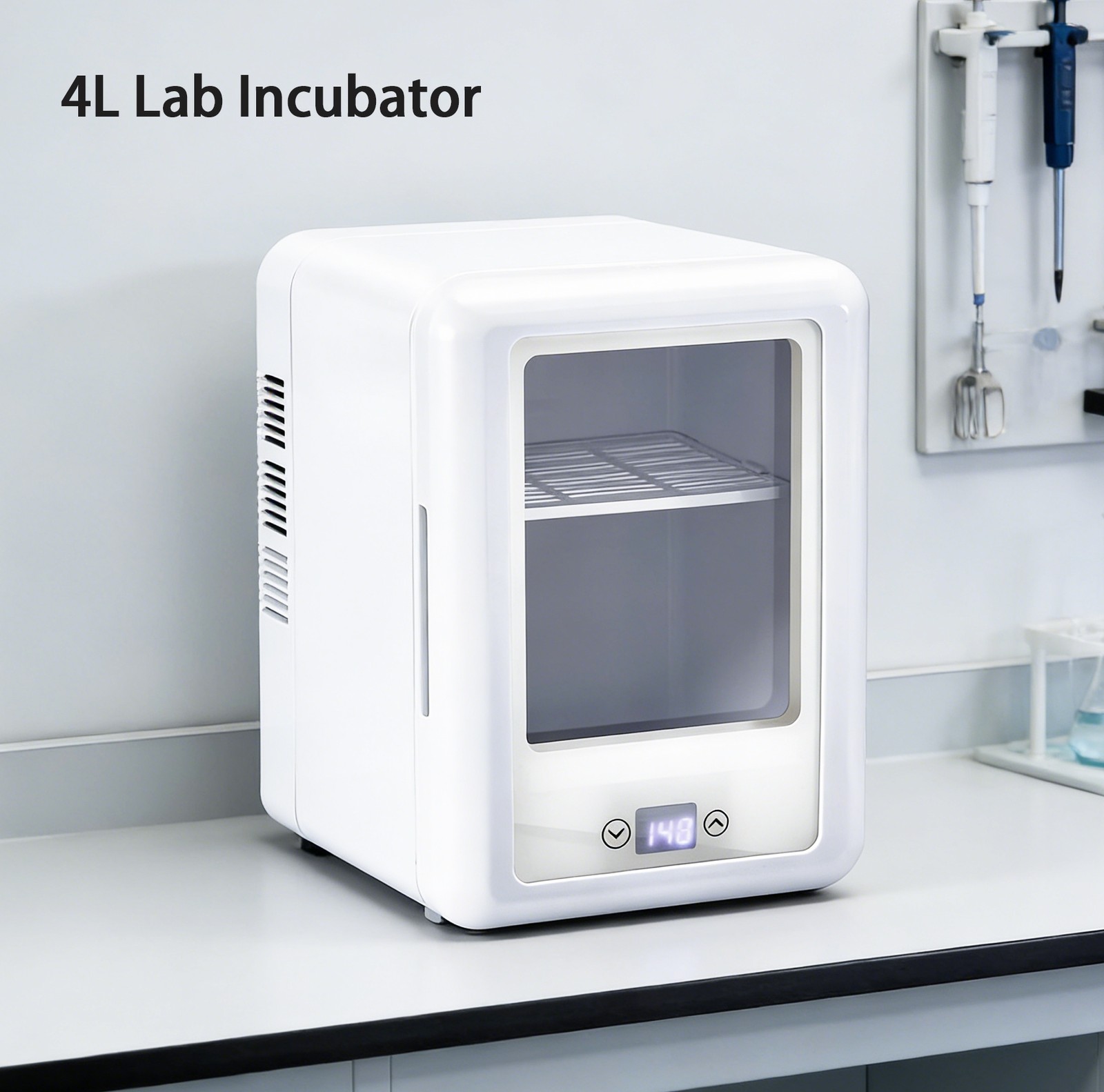 4L Lab Incubator Bacteria Incubator 46-148℉ Mini Digital Thermostatic Incubator