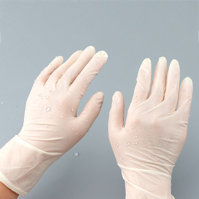 Rubber/Nitrile Gloves Disposable Waterproof Glove White Blue S M L XL for DIY