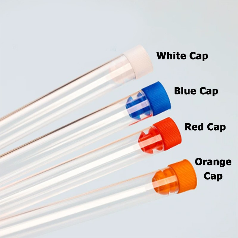 1/5/10/20/50/100Pcs Plastic Clear Lab Test Tubes Vial Sample Container Bottles