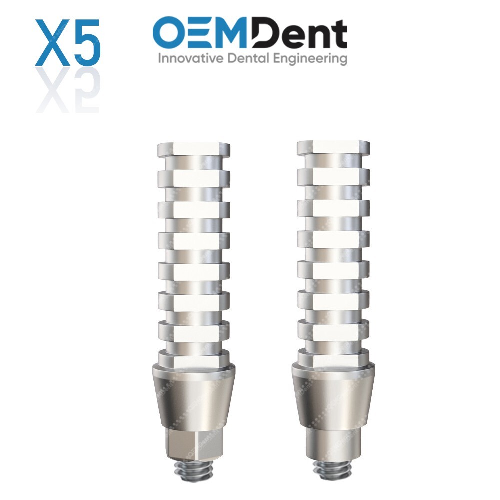 x5 Titanium Temporary Abutment NobelActive®️RP Conical Compatible Hex/Non Hex