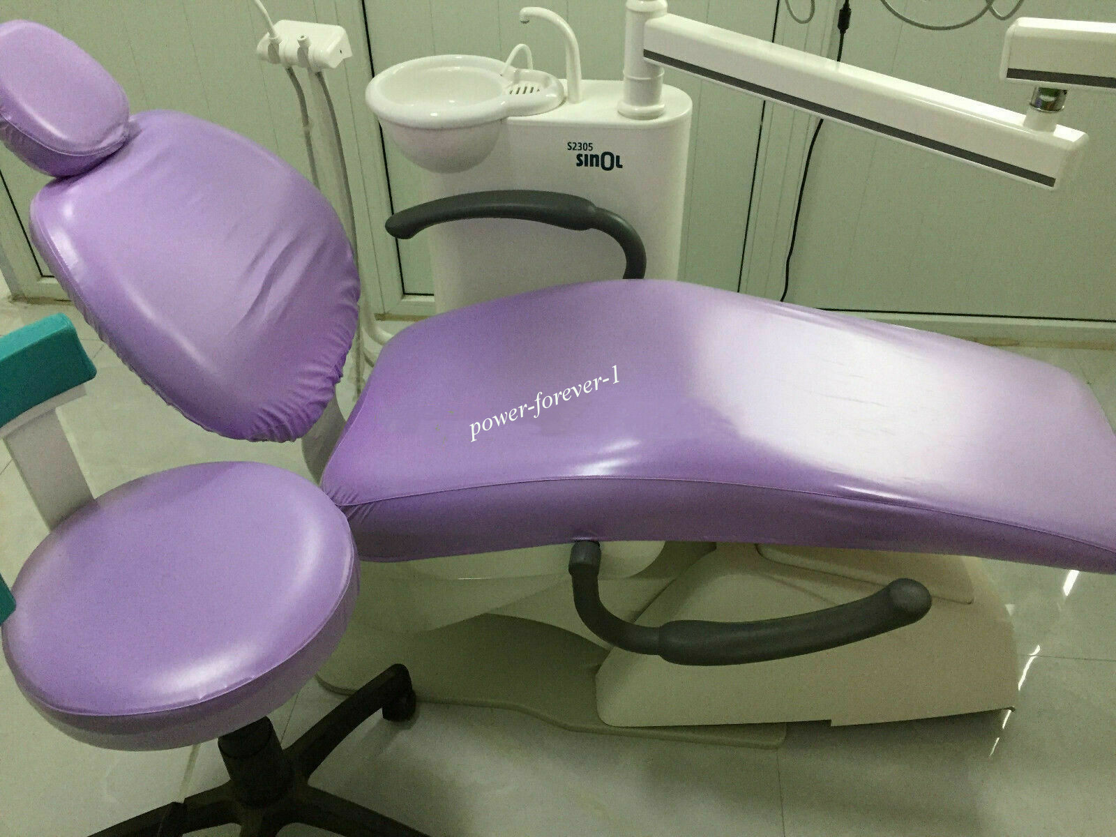 Dental Unit Chair Cover Full PU/CLOTH Dentist Stool Sleeves Waterproof 1Set