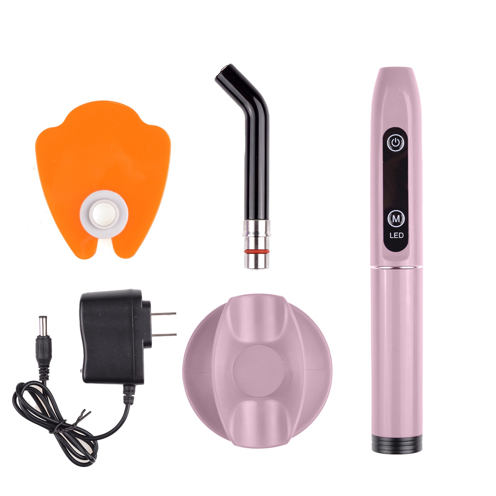 5W Dental High Power Wireless Curing Light 800-2400mw/cm2 Resin LY-A180C Pink US