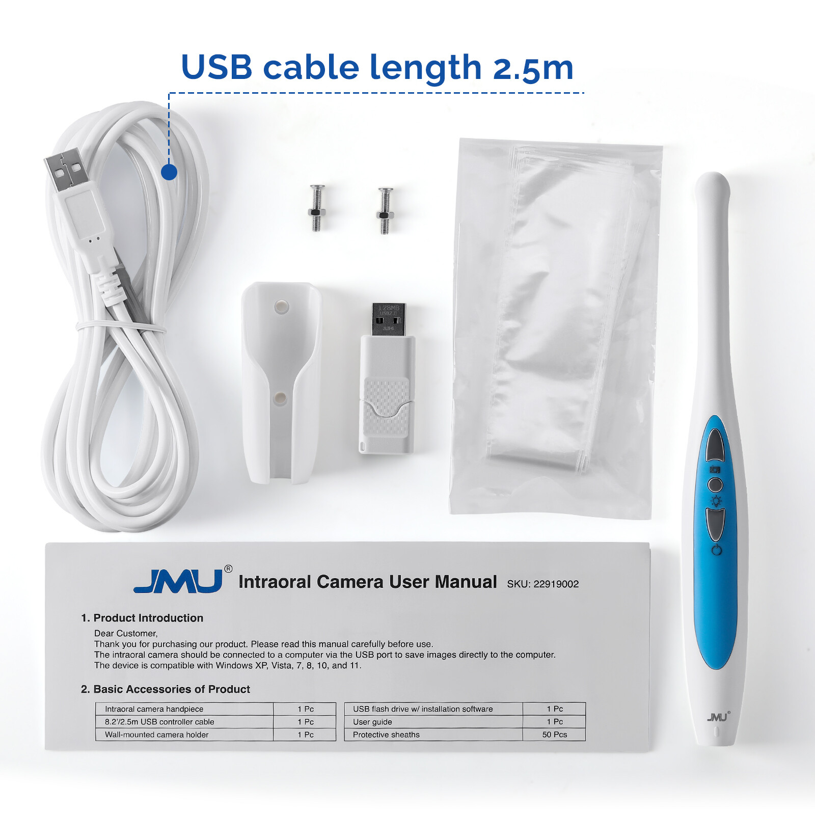 JMU Dental Intraoral Camera MD-280 Camera Capture Button Work on Dexis/Eaglesoft
