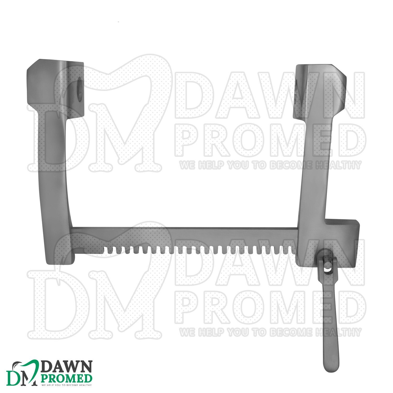 Baby Finochietto Rib Spreader Curved 18mmx20mmx75mm Veterinary Instrument