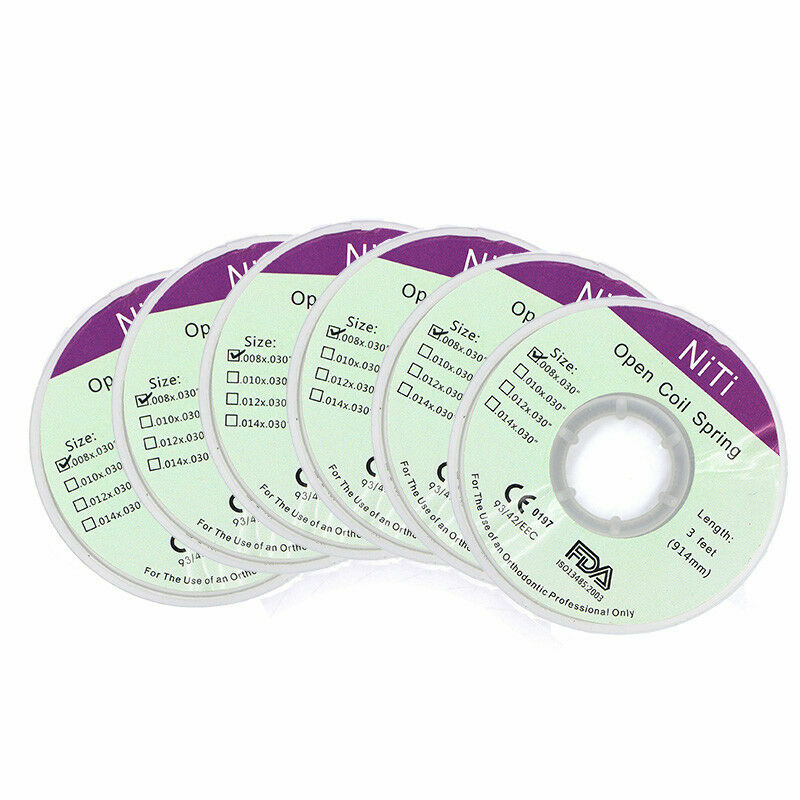 10×Dental Orthodontic Niti Open Coil Spring Dia..008X.030” 914mm Length