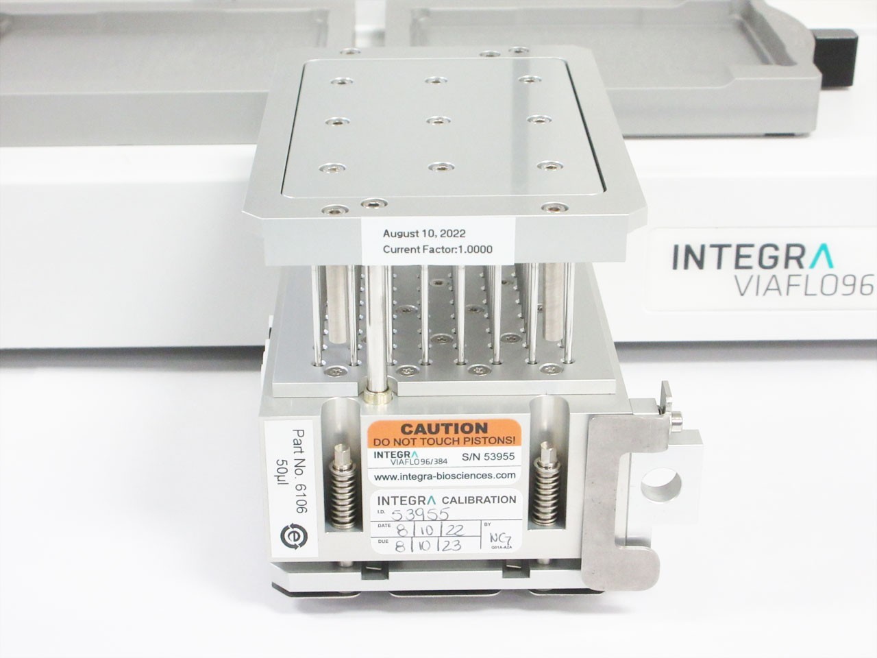 INTEGRA VIAFLO96 96 CHANNEL ELECTRONIC PIPETTE SYSTEM VIAFLO & 12.5 uL 6101 HEAD