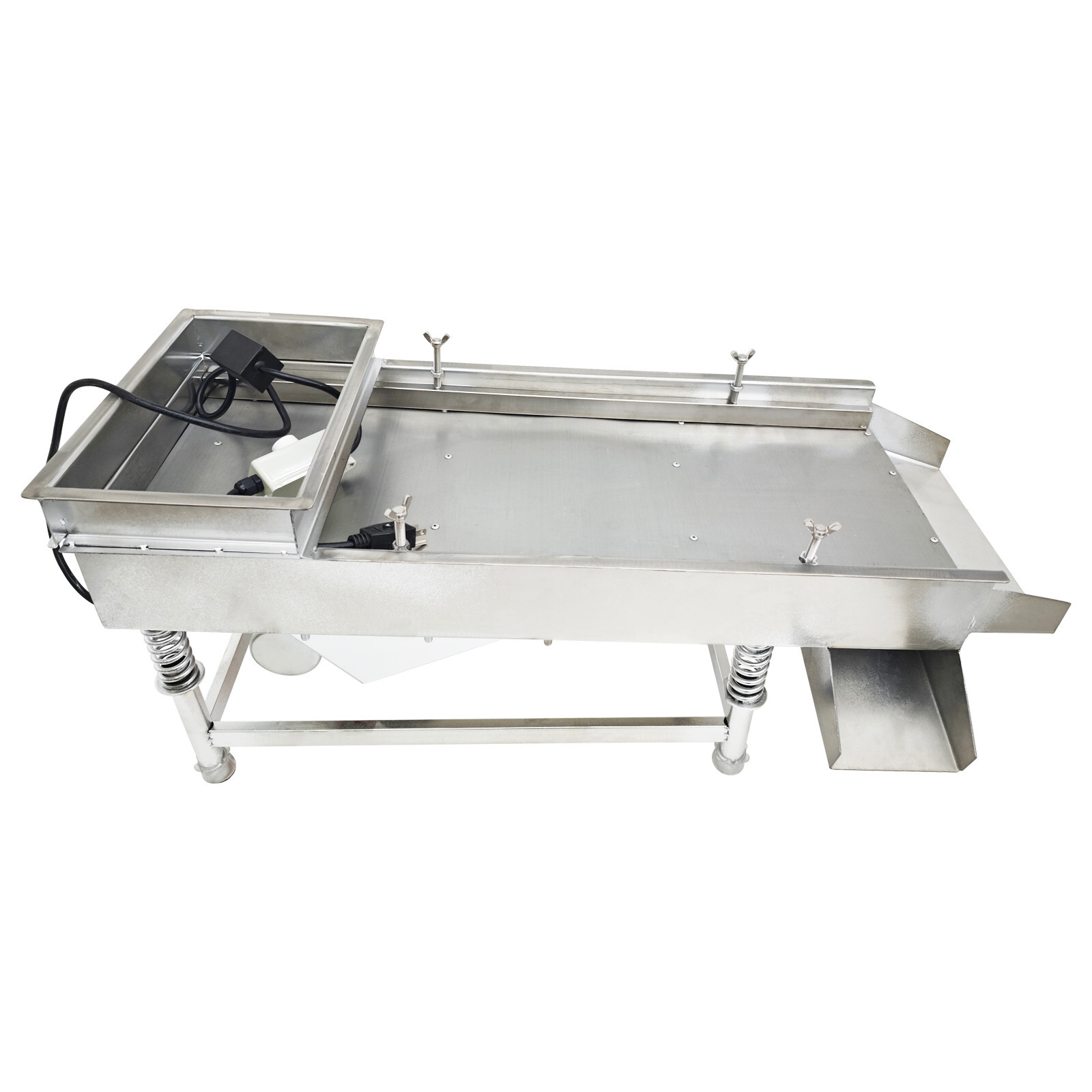 0.5mm Screen Stainless Linear Vibrating Screen Round Hole 110V Single Layer