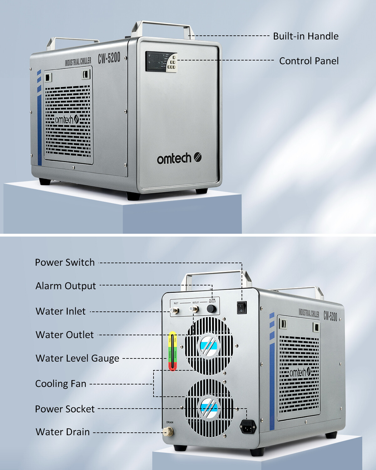 Secondhand Industrial Water Chiller CW5200 for CNC CO2 Laser Engraver Cutter
