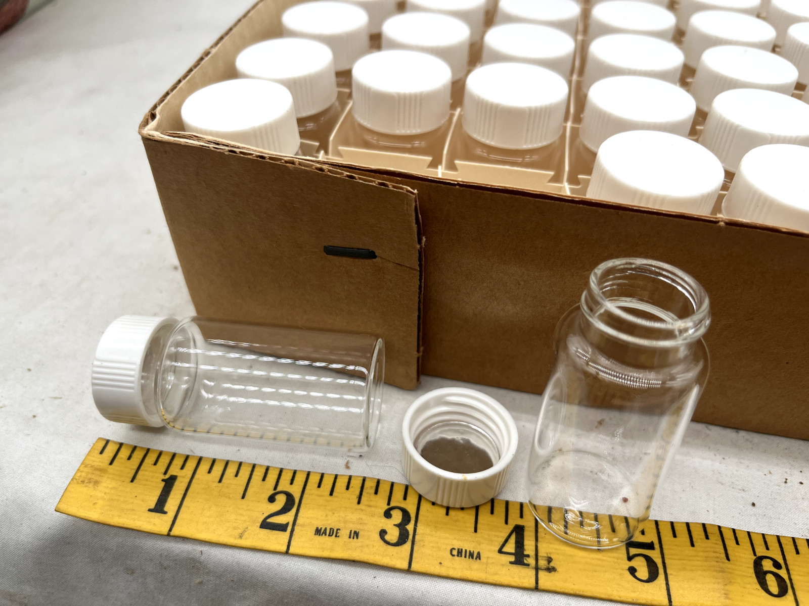 vintage wheaton scintillation vials glass jar art deco screw top lot of 10