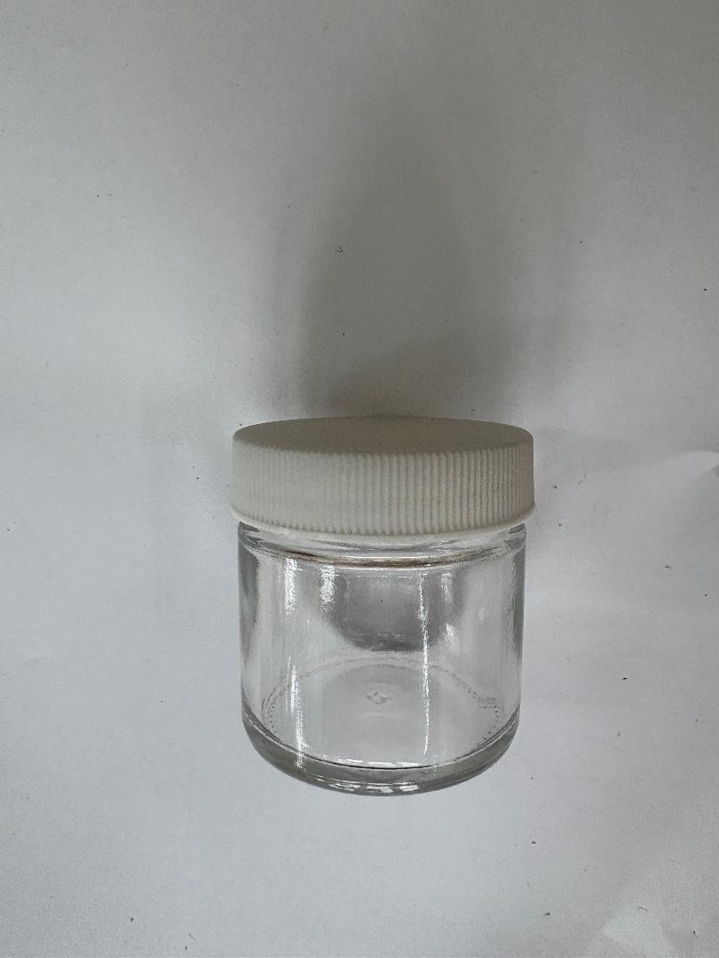 Fisherbrand Straight Sided Glass Jar 1 oz Clear PE /PTFE case of 48, free ship
