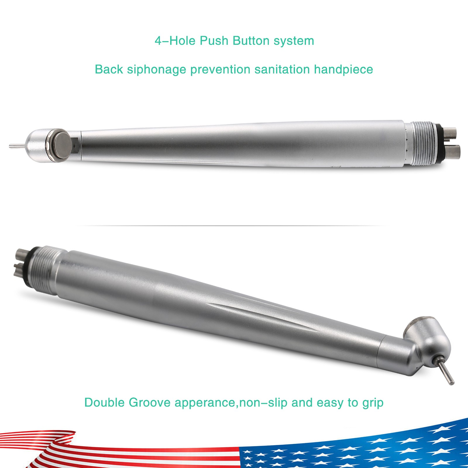 5X Dental 45 Degree Surgical High Speed Handpiece Push Button 4H WCA4 UPS