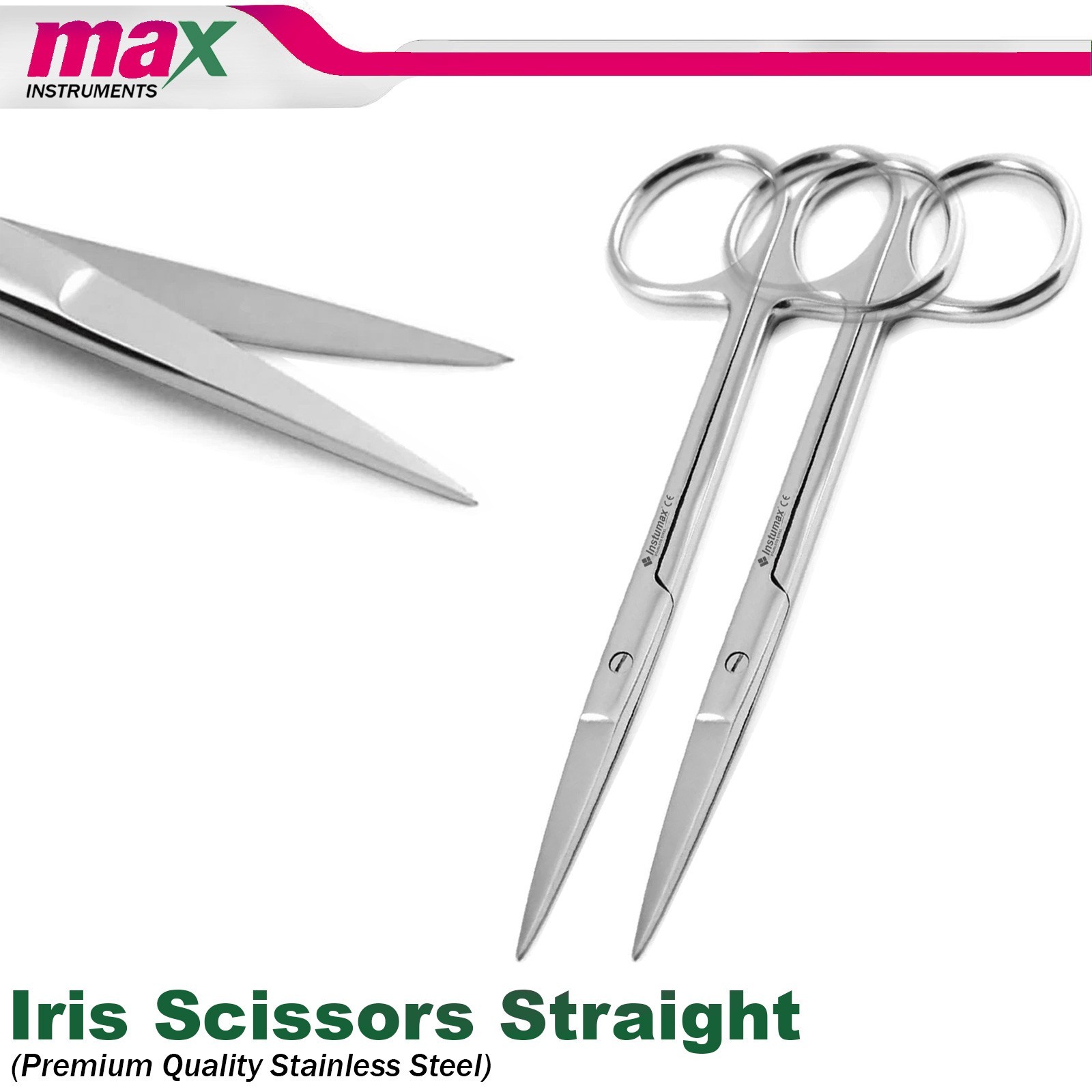 Iris scissors Straight Medicel Scissors surgical medical 12 cm High Quality 2PCS