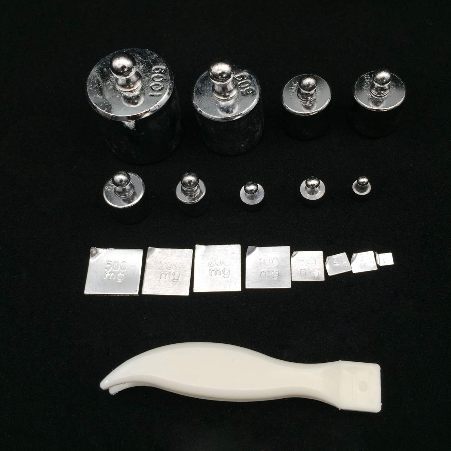 17 Pcs Precision Weight 10mg-100g Precision Steel Calibration Weight Kit Set