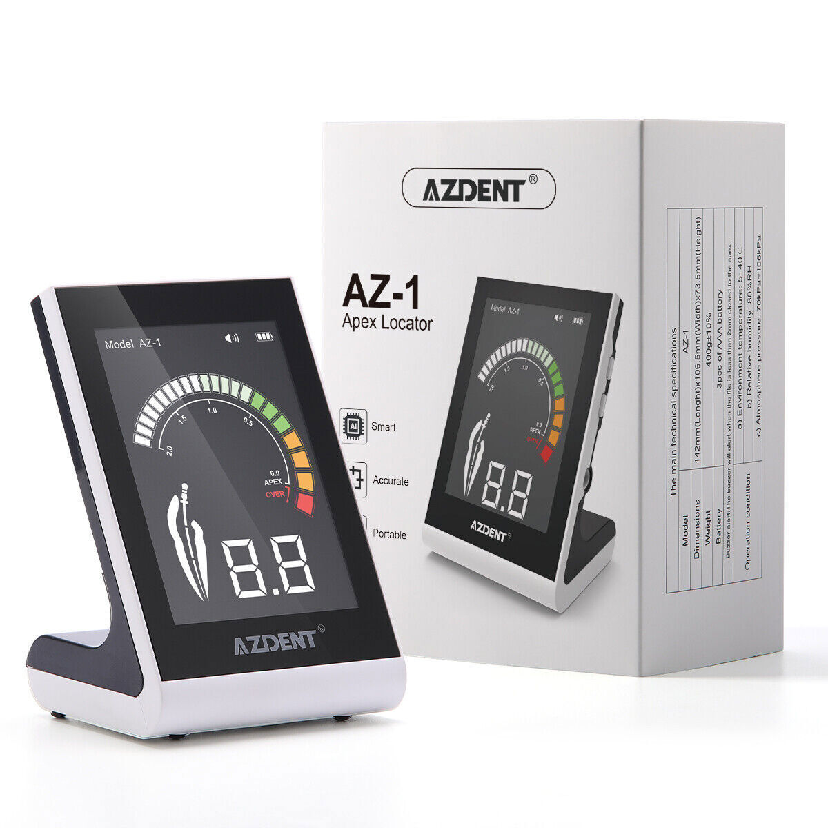 AZDENT Dental Wireless 16:1 LED Mini Endo Motor / Apex Locator Root Canal Finder