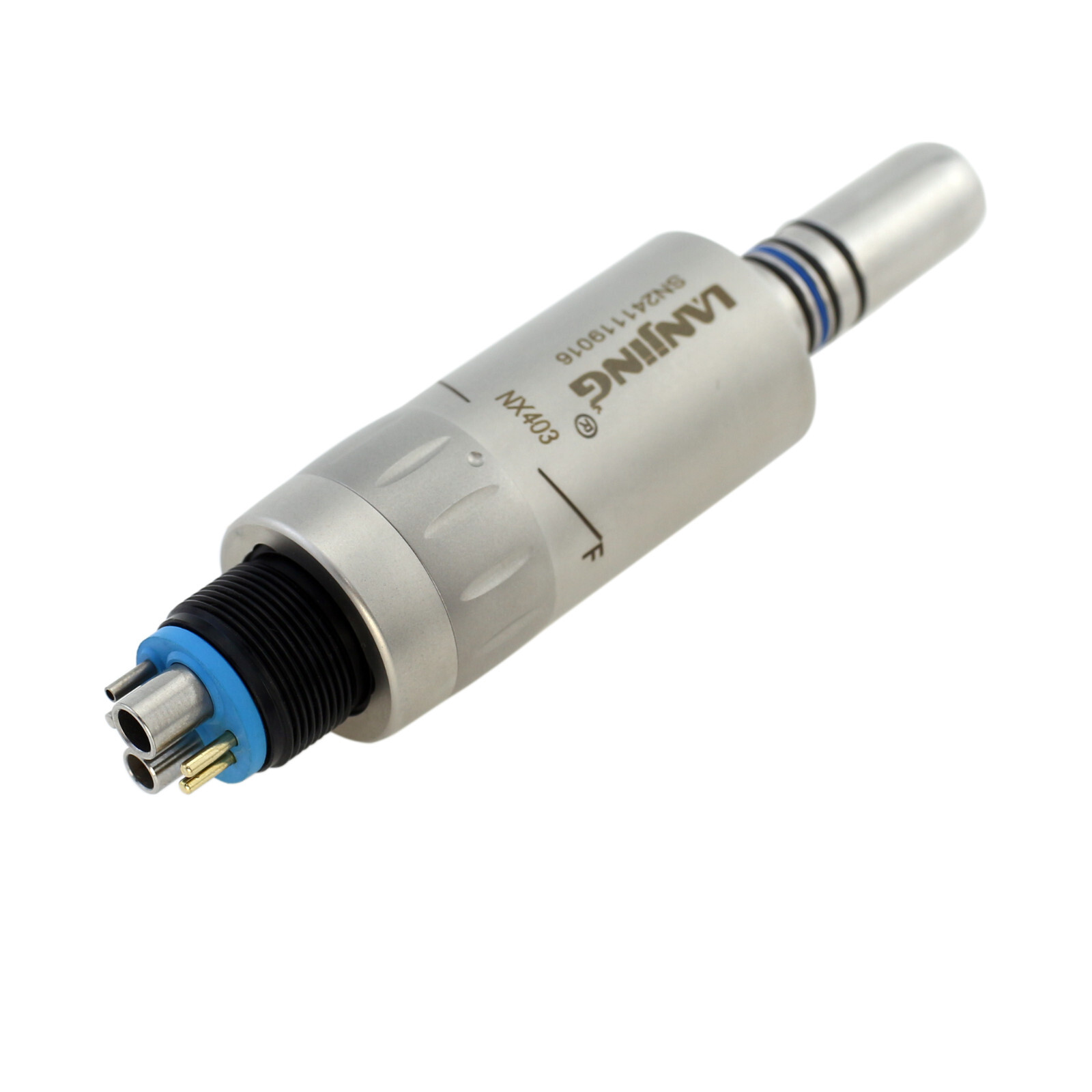 Dental Mini Air Motor Low Speed Handpiece 4 Holes LED 6 Pin ISO E Type LANJING