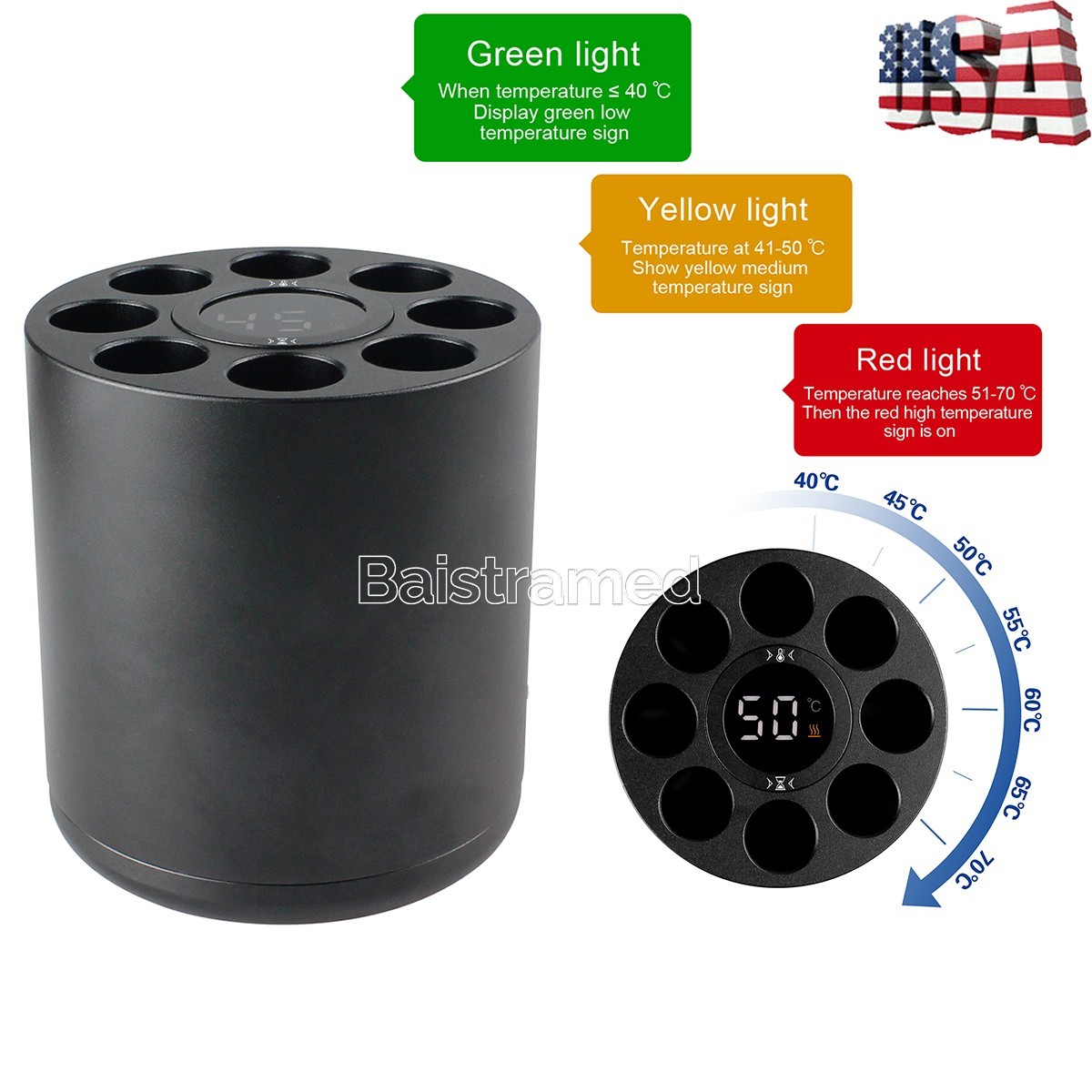 Dental Composite Resin Heater Material Warmer Soften 40/45/70℃ Adjustable