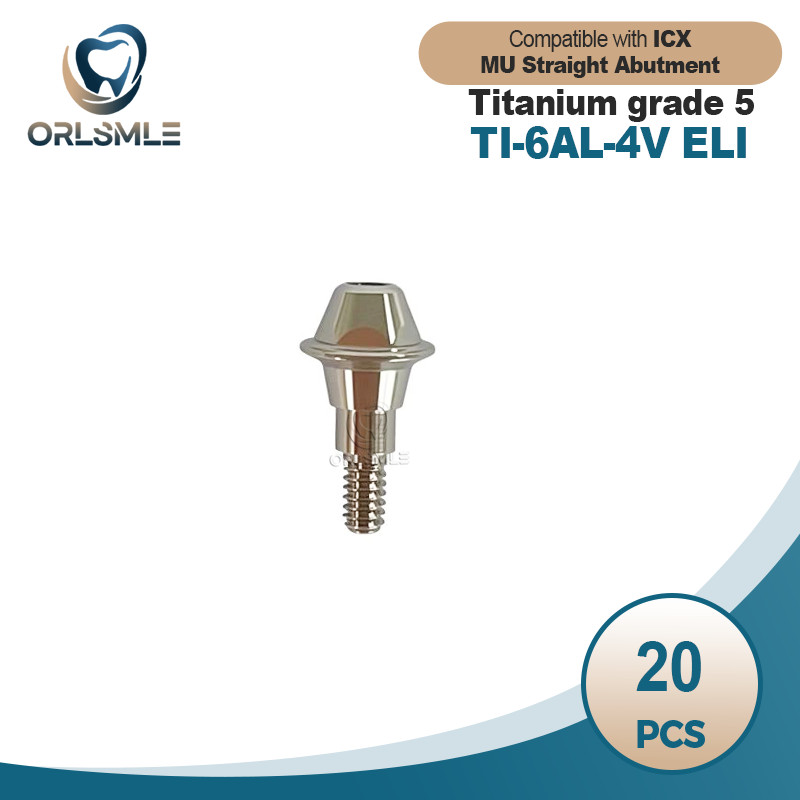 20 pcs Titanium Multi unit straight abutment compatible with ICX platform D4.8