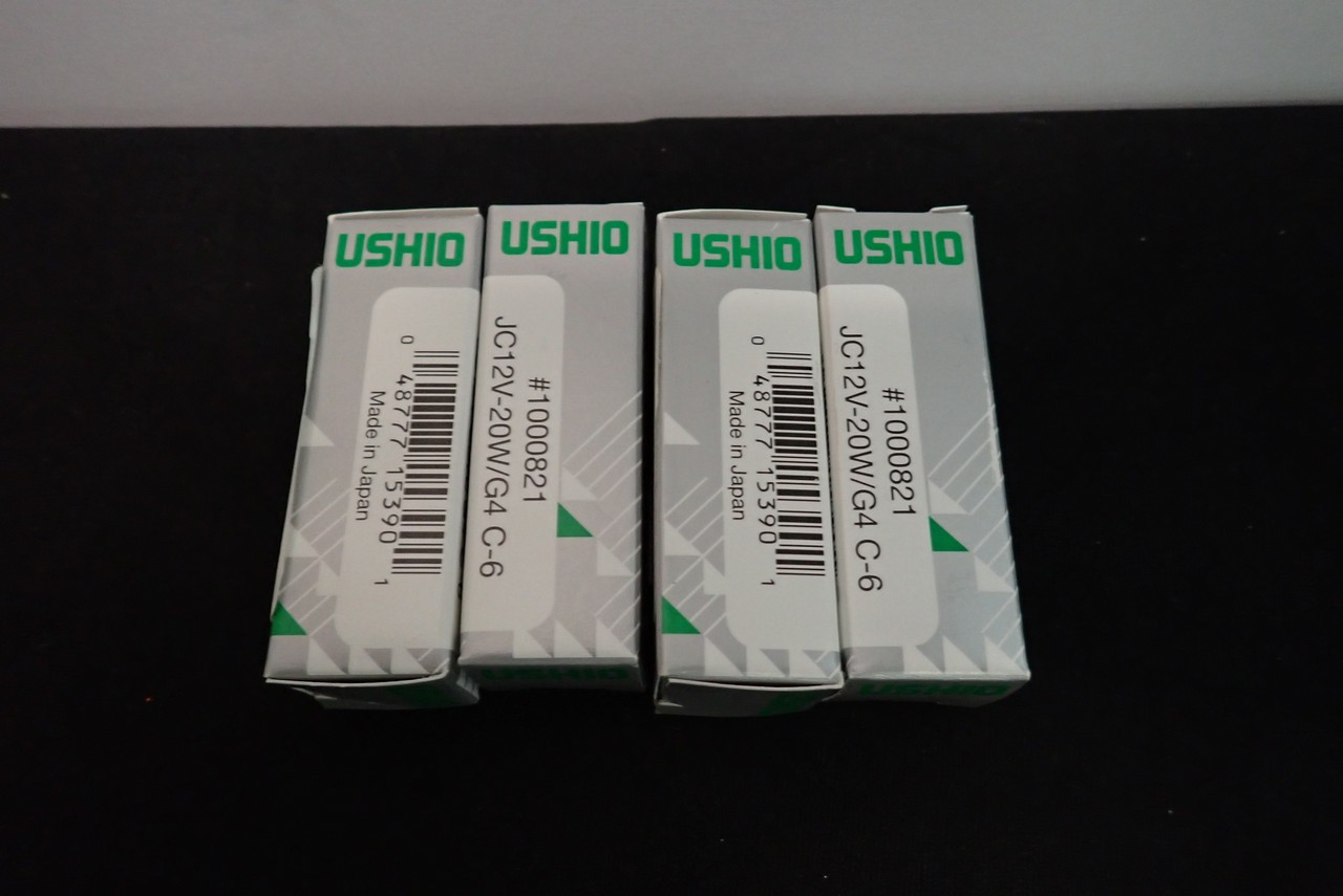 Ushio JC12V-20W/G4 C-6 Lamp Bulb Lot of 4
