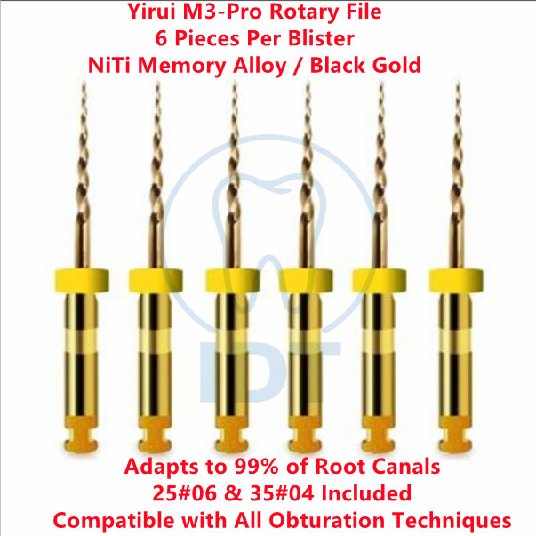 Yirui M3-Pro Rotary File 6pcs NiTi Endodontic 19mm 21mm 25mm 31mm