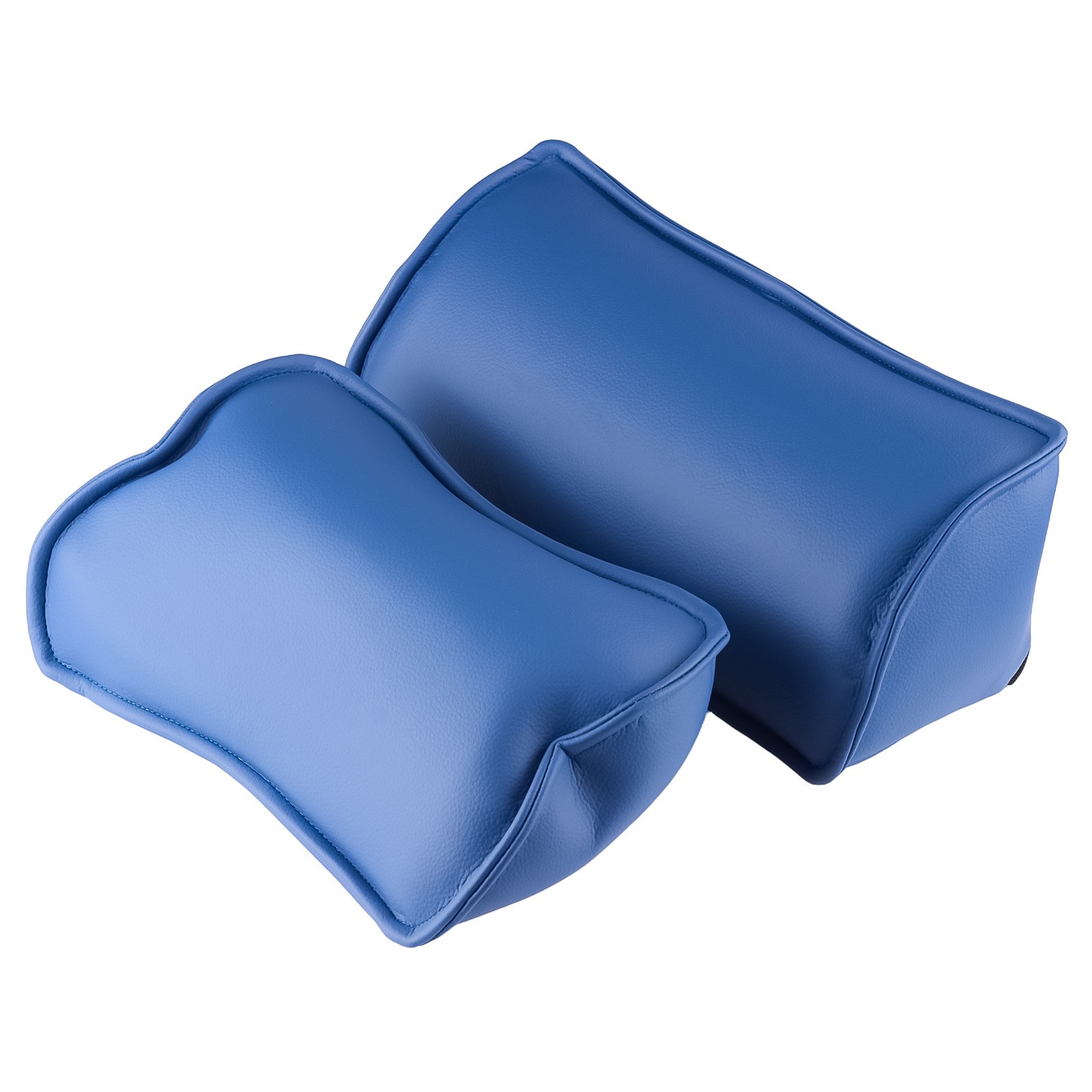 Dental Chair Neck Pillow Lumbar Cushion Memory Foam Microfiber Leather Dark Blue