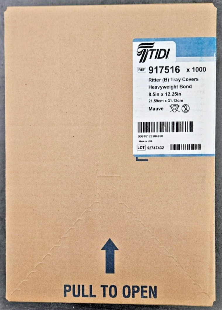 Tidi Heavyweight Ritter B Dental Tray Covers 8-1/2″x12-1/4″ 1000/BX MAUVE 917516