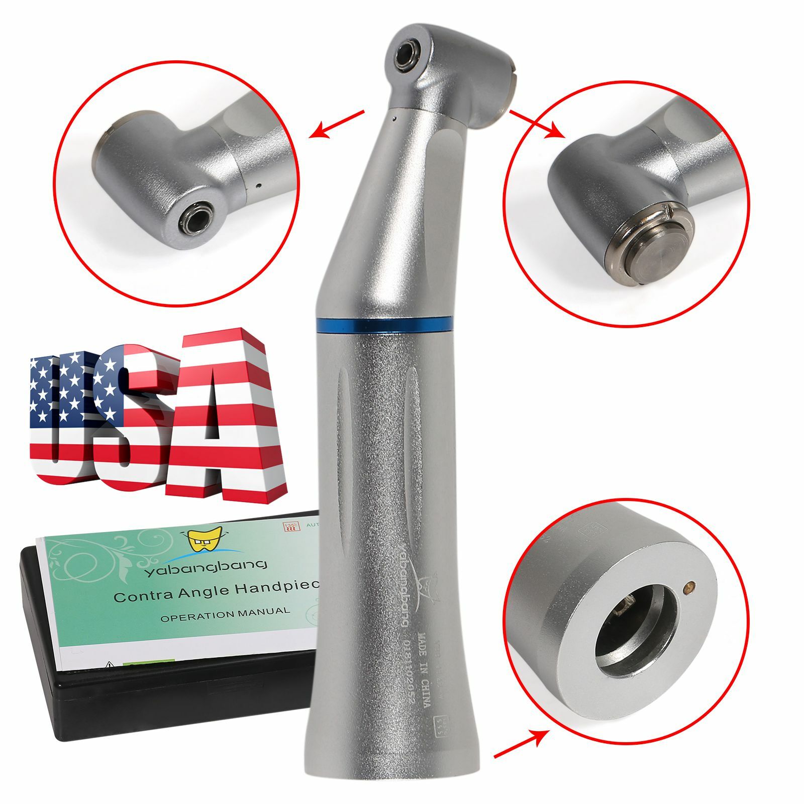 Dental Internal Inner Water Spray Contra Angle Low Speed Handpiece NSK Style USA