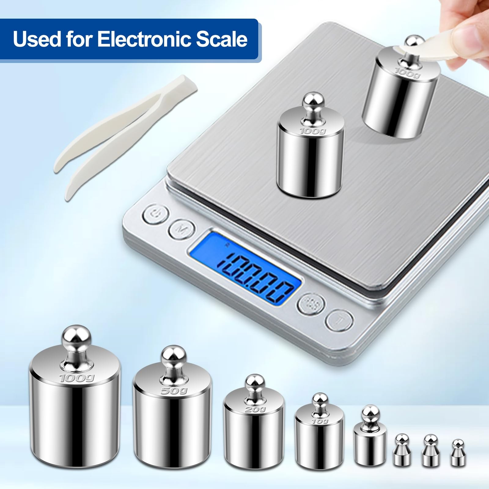 Calibration Weights for Digital Scale, 10mg 100g Gram Weights Kit, Precision…