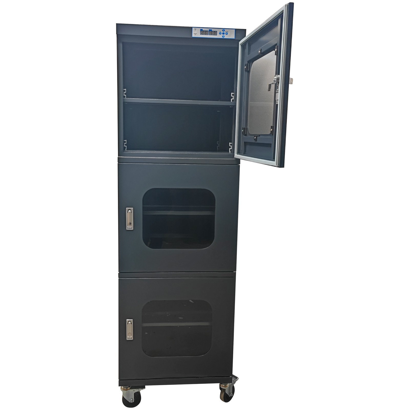 192.3Gal/728L Industrial Low Humidity Electronic Dry Cabinet 1-10%RH 3-Door 110V