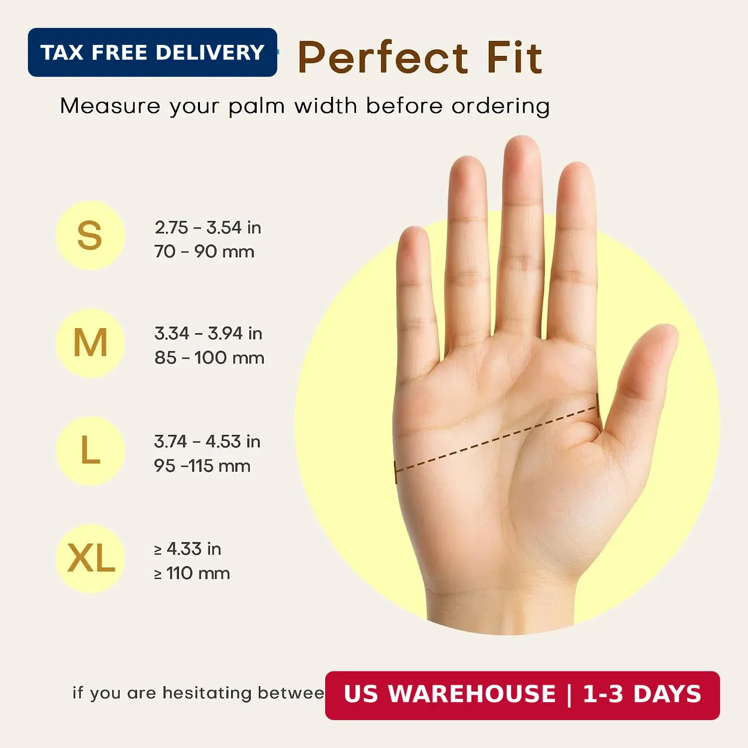 SUP Powder-Free Nitrile Exam Gloves, 100 Count Food Safe Latex-Free Disposable G