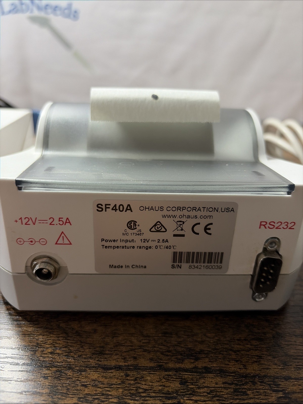 Ohaus Balance Printer SF40A with power supply Fully tested with Ohaus Balance