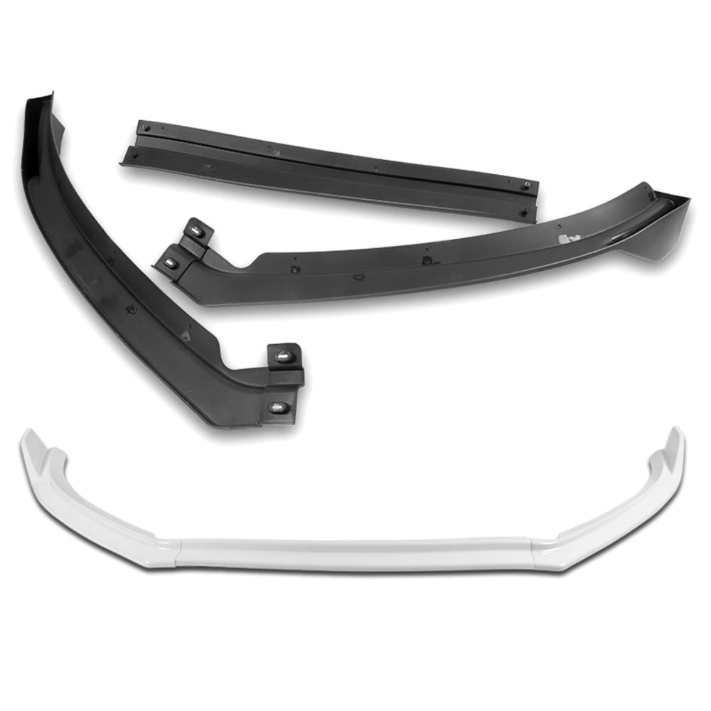 Front Bumper Lip Spoiler For 2011-2014 VW Jetta 6 MK6 Glossy White ABS