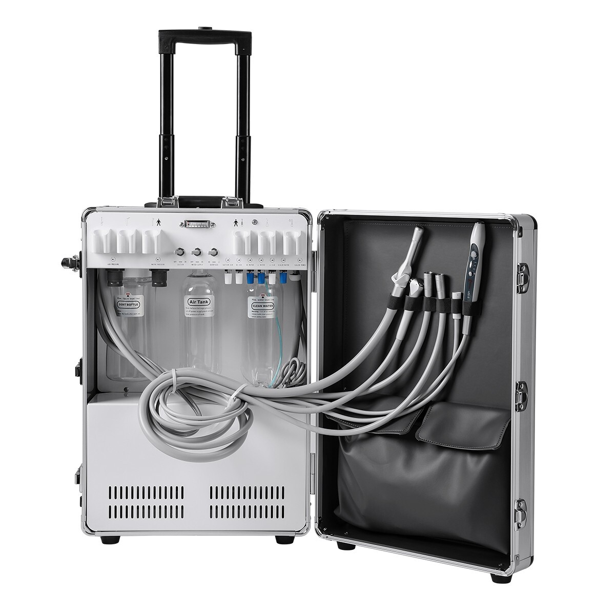 Portable Mobile Dental Delivery Unit Cart Air Compressor Suction+Scaler P206
