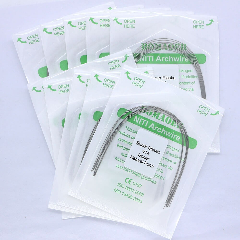 200 Packs Dental Ortho Niti Super Elastic Round Arch Wire Nature Form 014 Upper