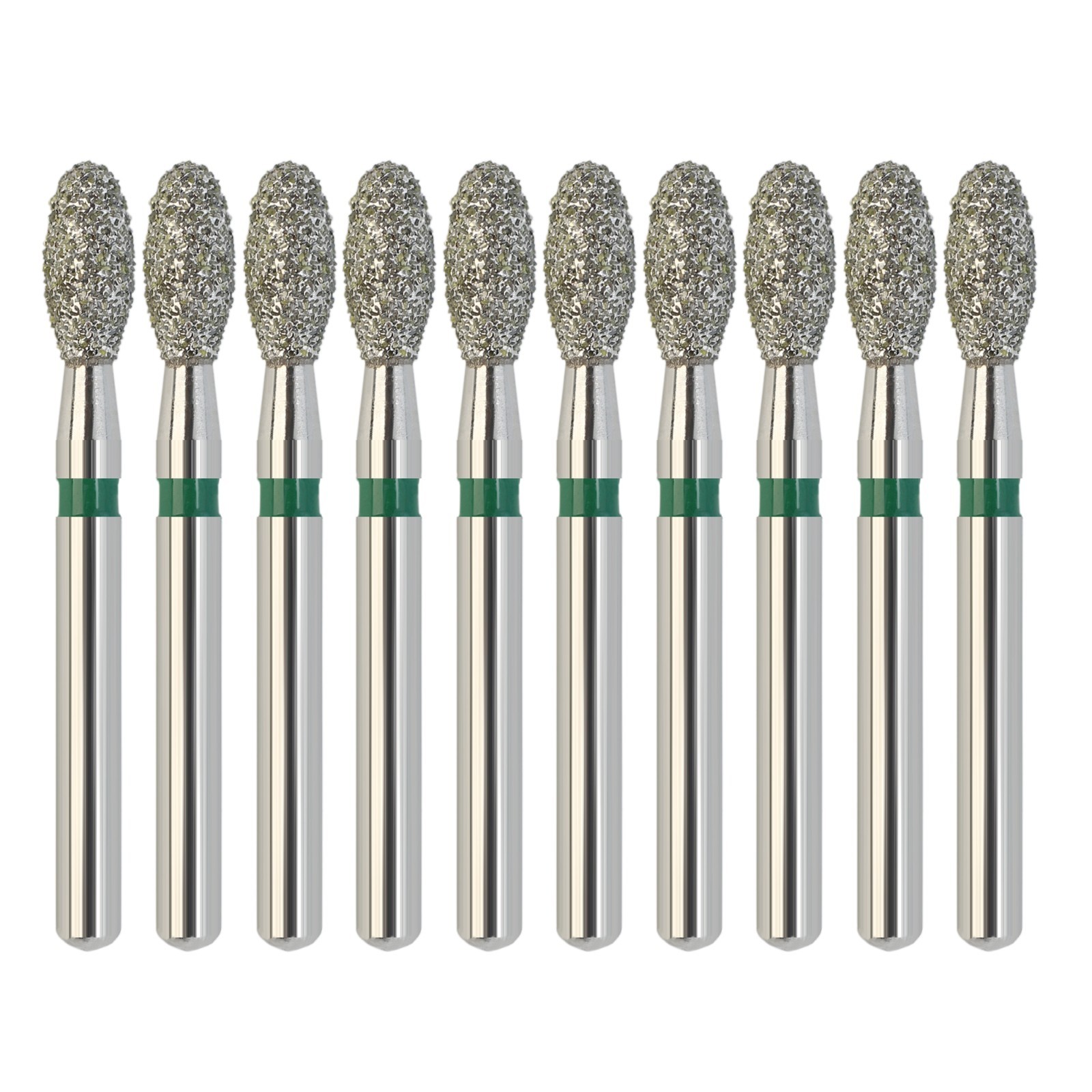 Multi-Use Green Football Diamonds Dental Friction Grip Burs FG 379/023C Coarse